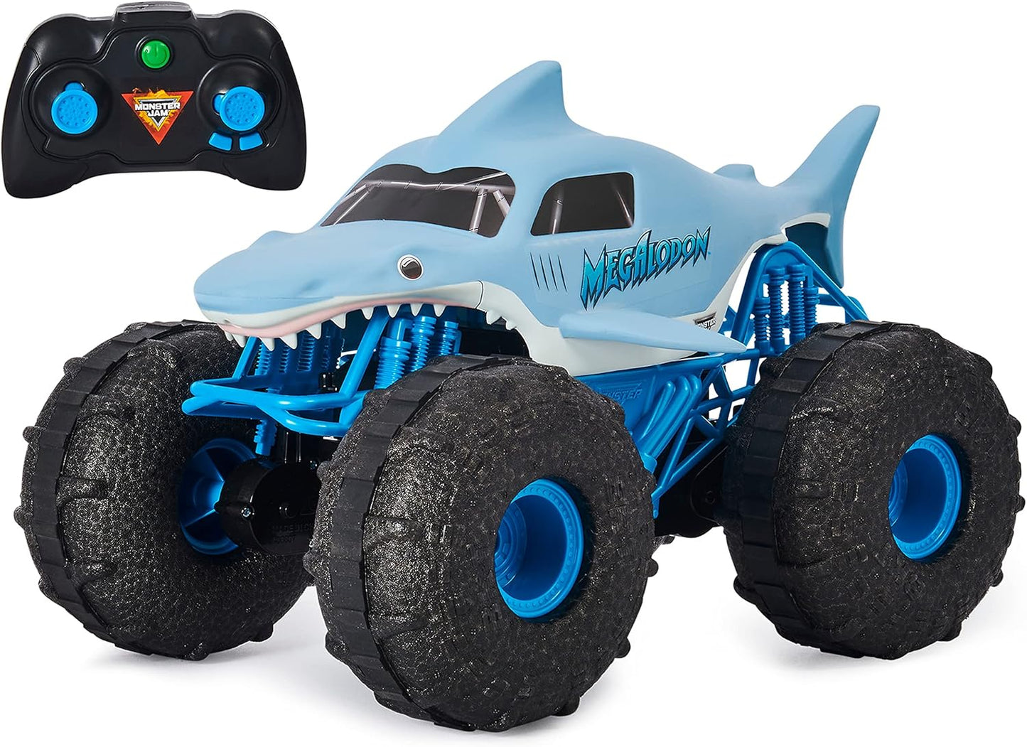 Monster Jam, Official Megalodon Storm All-Terrain Remote Control Monster Truck, 1:15 Scale